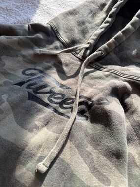 Twisted Olive Green Camo Hoodie